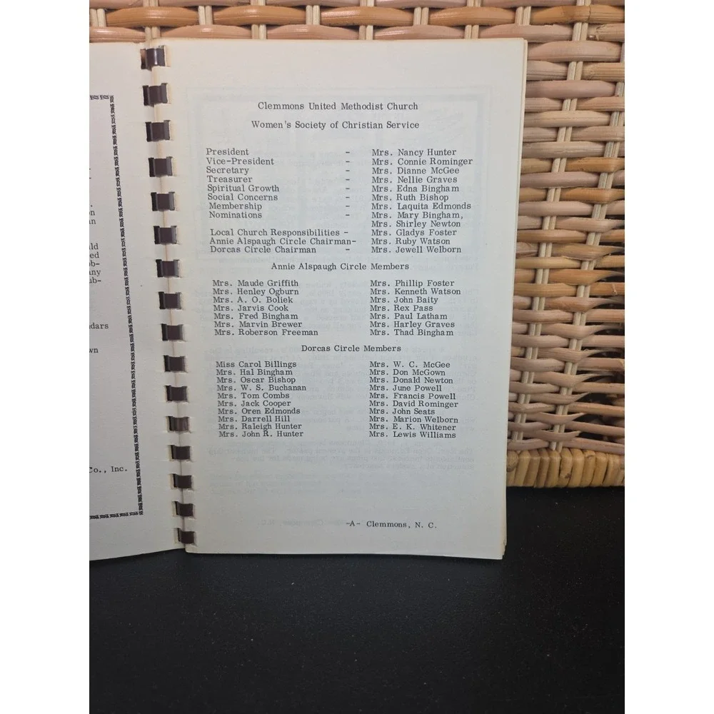 Clemmons‎ United Methodist Church Cookbook Vintage Clemmons, North Carolina